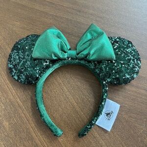 Disney Parks Green Sequin Minnie Mouse Ears